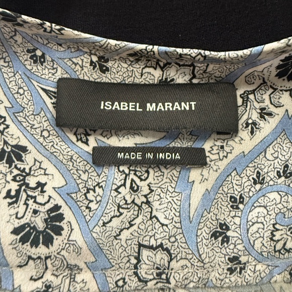 ISABEL MARANT Bayos Pleated Silk Crepe de Chine Blouse 40 / L - Picture 2 of 9